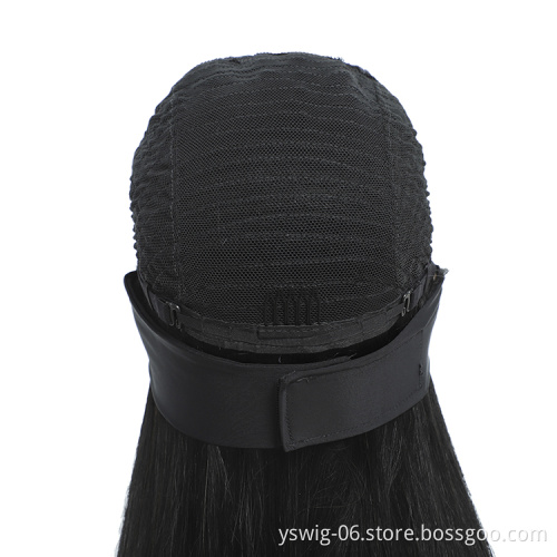 2021 Hot Sale Silky Straight Headband Wig for Black Women Human Hair None Lace Machine Made Wigs